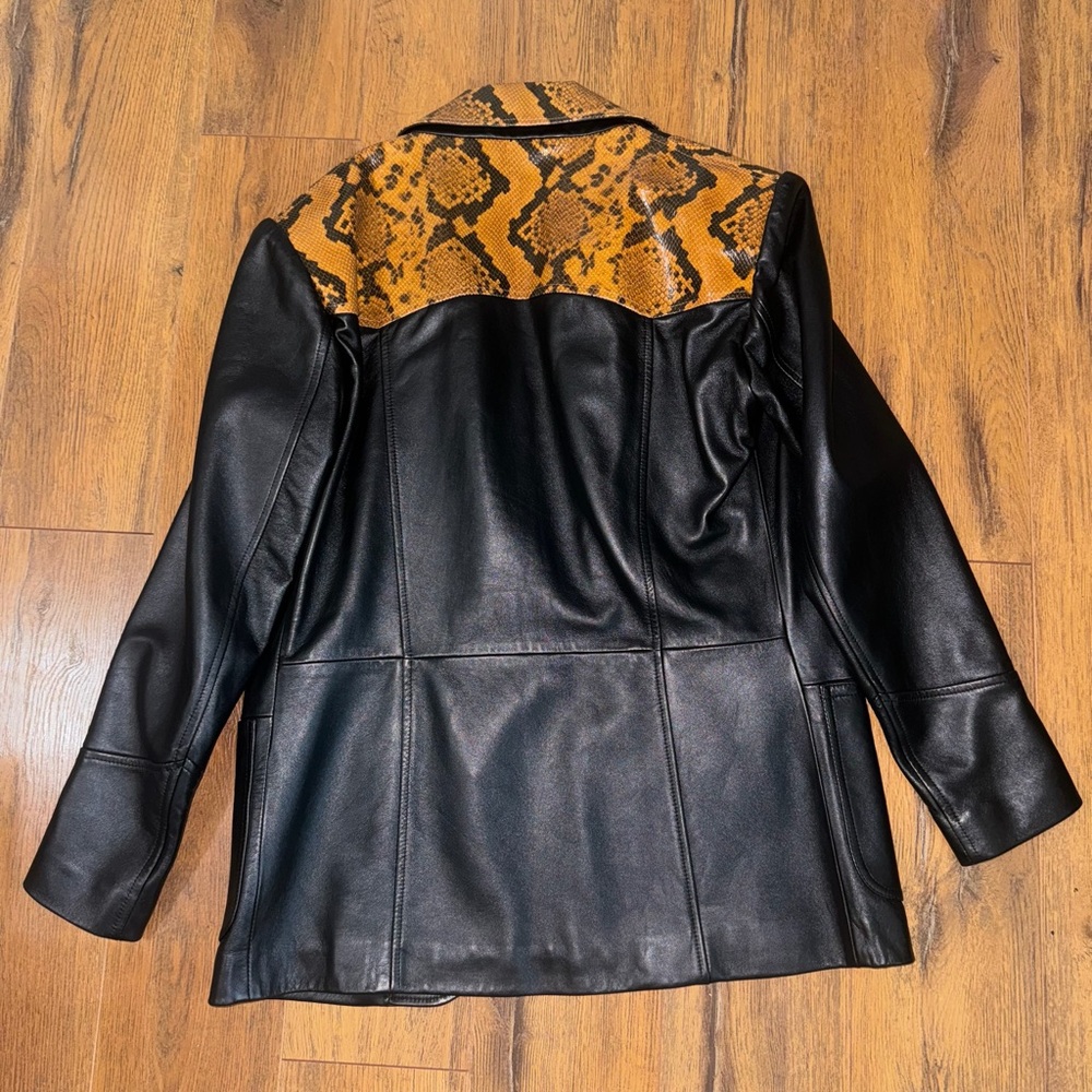 Alessandra Rich Python Leather Blazer Jacket. Siz… - image 3
